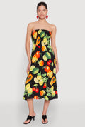 Almost Famous Assorted Fruit Smocked Dress