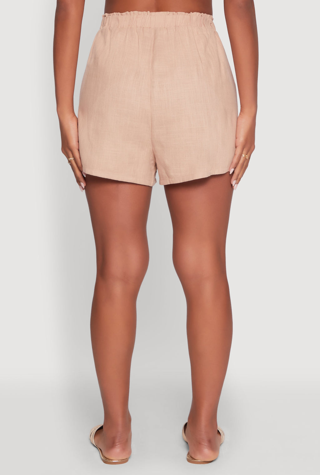 Stylish High Waisted Shorts with Elastic Waist