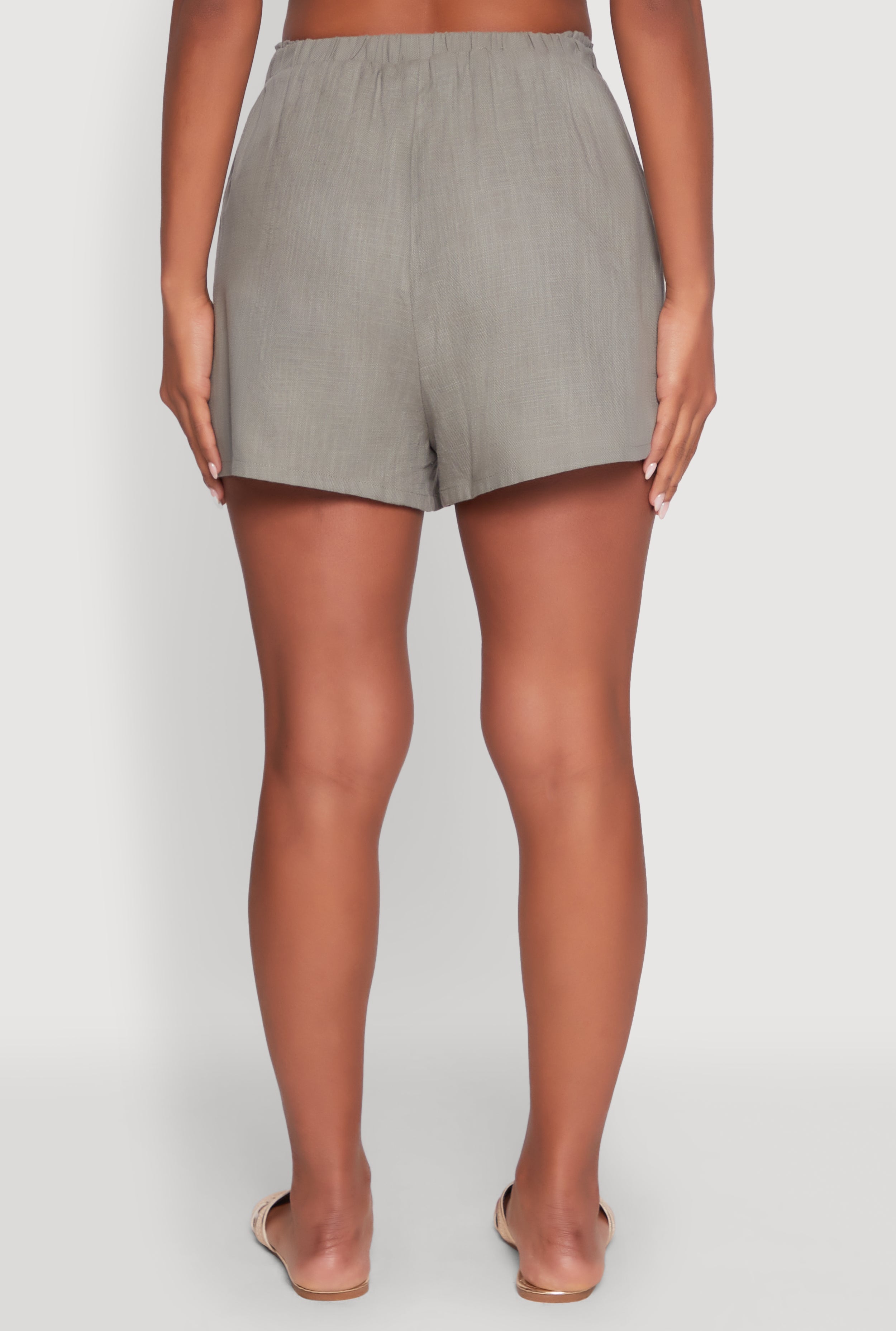 Stylish High Waisted Shorts with Elastic Waist