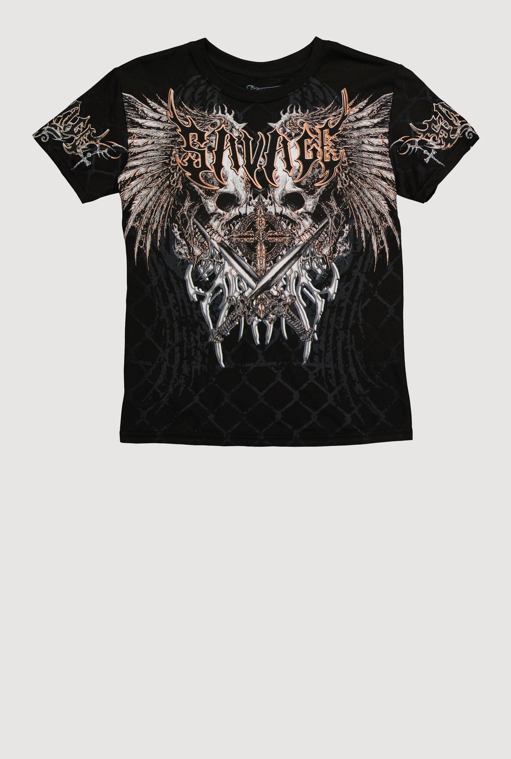 Boys Savage Sword Graphic Crew Neck Tee