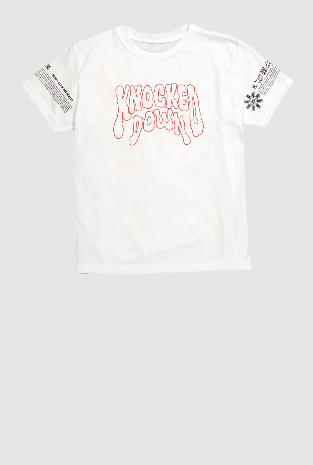 Boys Knocked Down Never Broken Graphic Crew Neck Tee