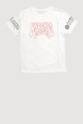 Boys Knocked Down Never Broken Graphic Crew Neck Tee