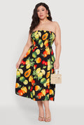 Plus Size Almost Famous Assorted Fruit Sleeveless Sundress
