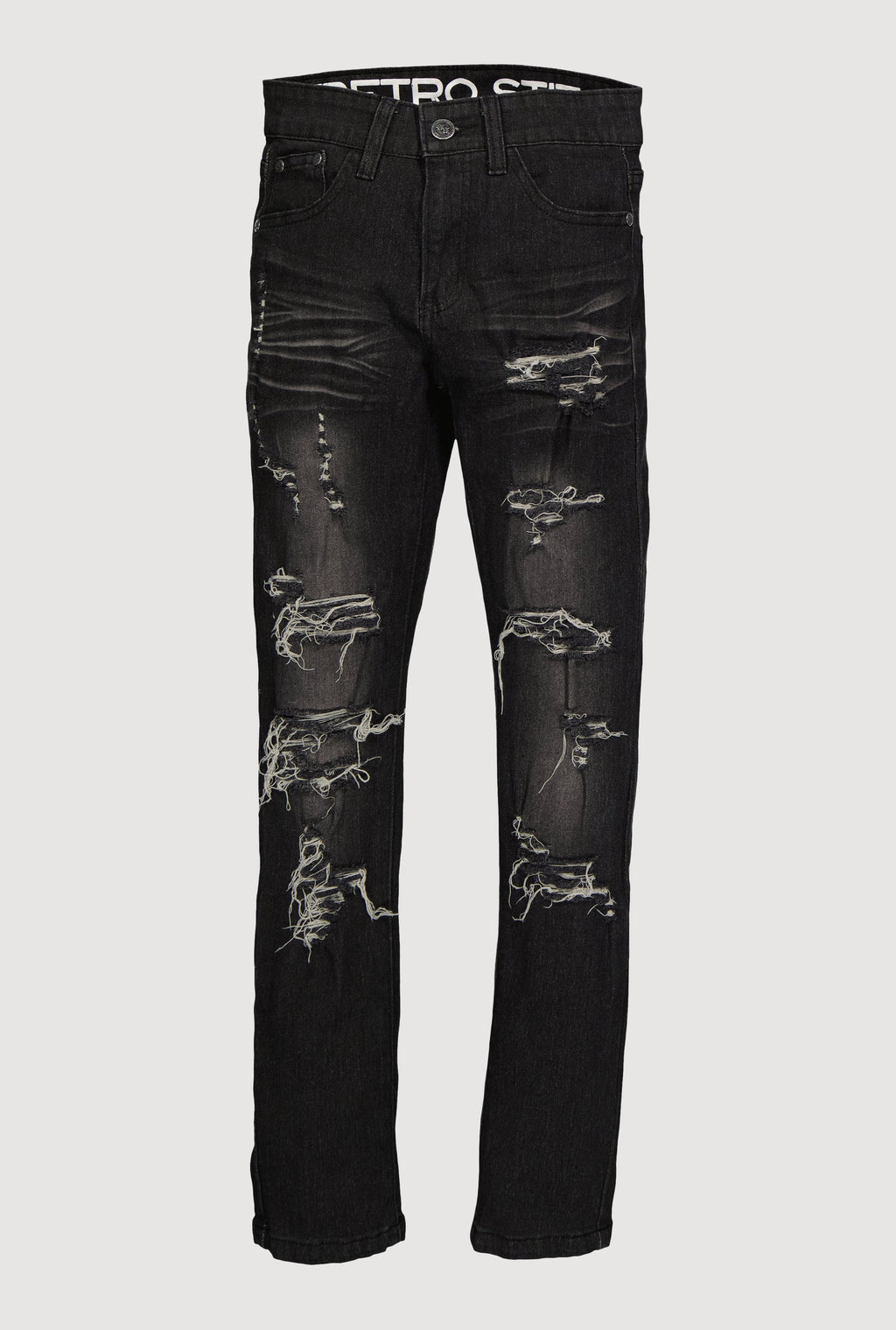 Boys Skinny Leg Distressed Stretch Jeans