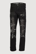 Boys Skinny Leg Distressed Stretch Jeans