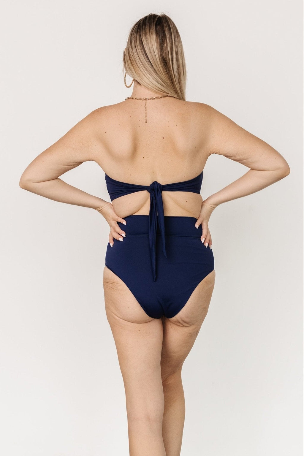 Milos High Waist Bikini Bottom | Navy