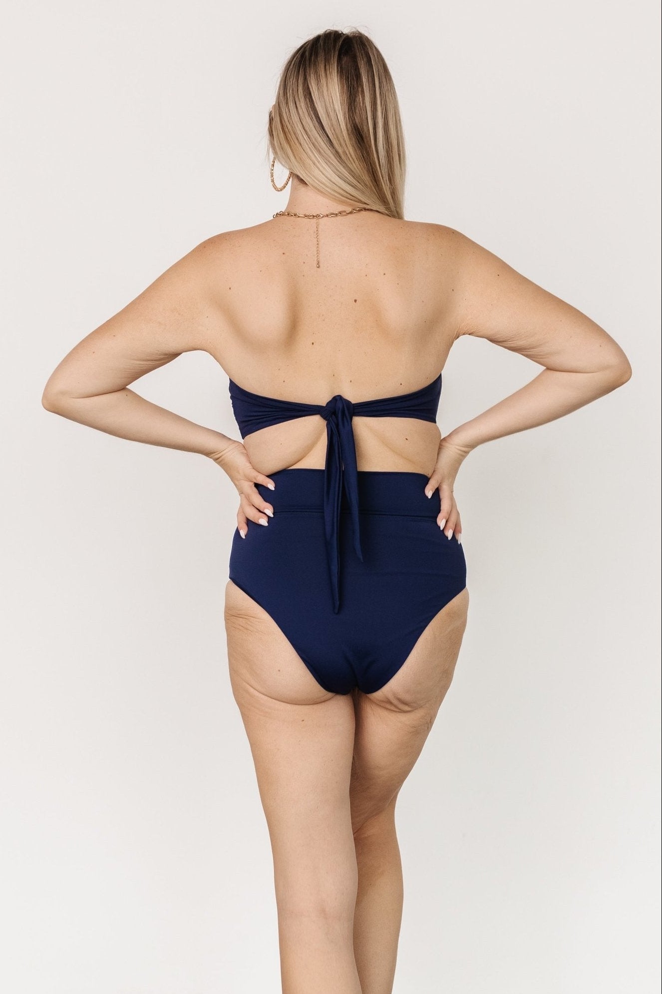 Milos High Waist Bikini Bottom | Navy